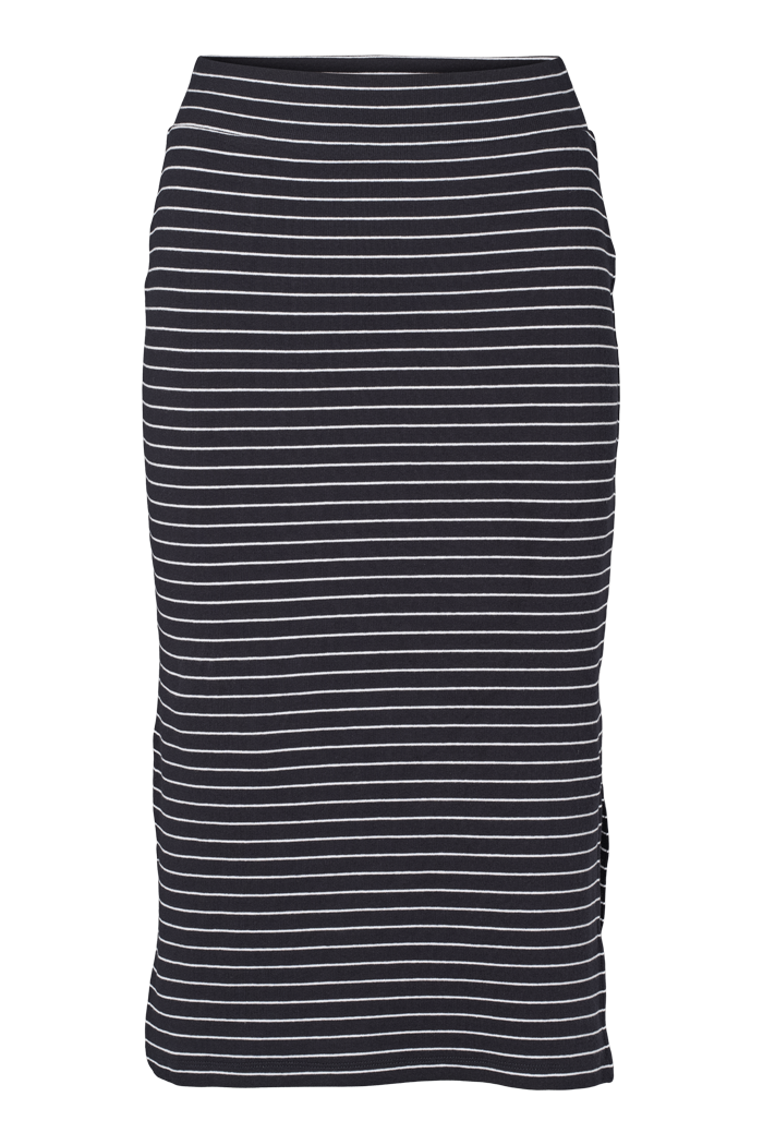 Basic Apparel Ludmilla Long Skirt Nederdele 703 Black / bright white